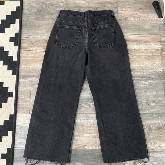 Black wide flare petite jeans - Picture 9 of 14